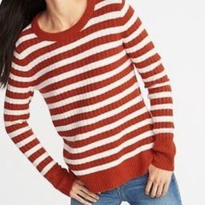 📦Old Navy Cozy Pullover in Rust Stripe